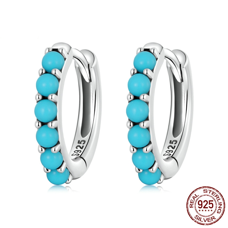 Ethnic Style 925 Sterling Silver Stud Earrings