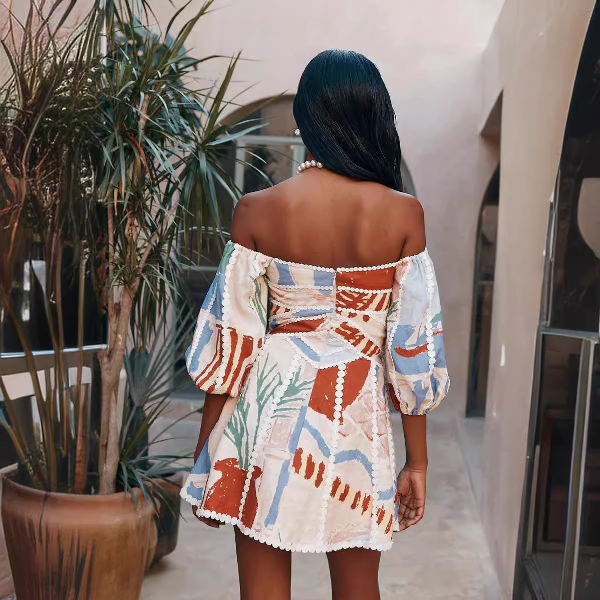Dress For Women With Half Sleeve