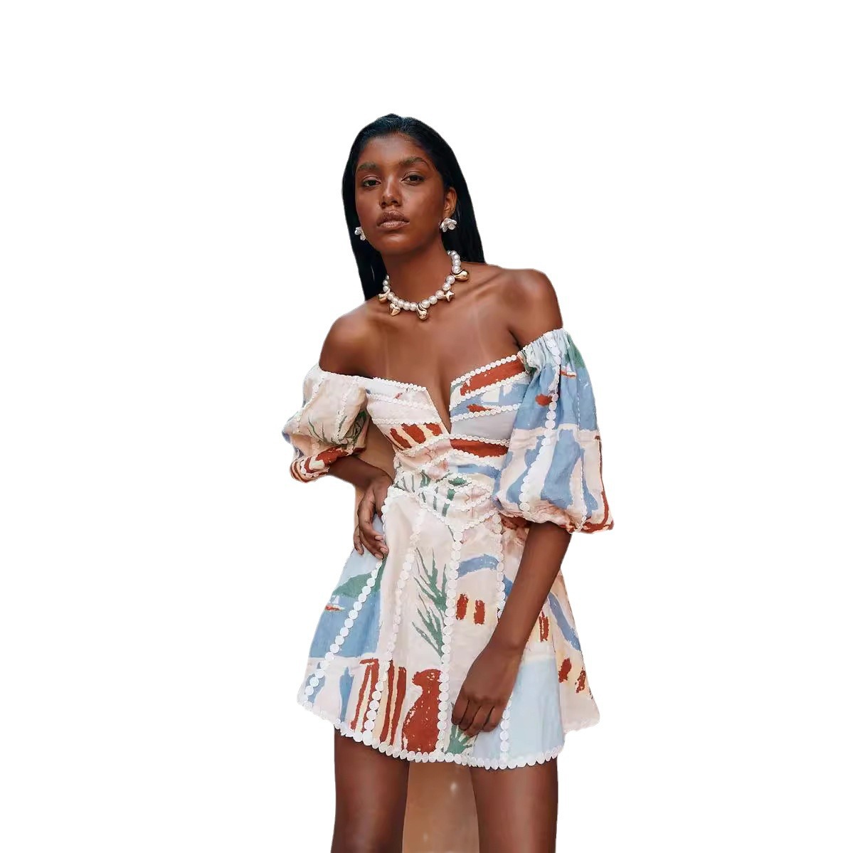 Dress For Women With Half Sleeve