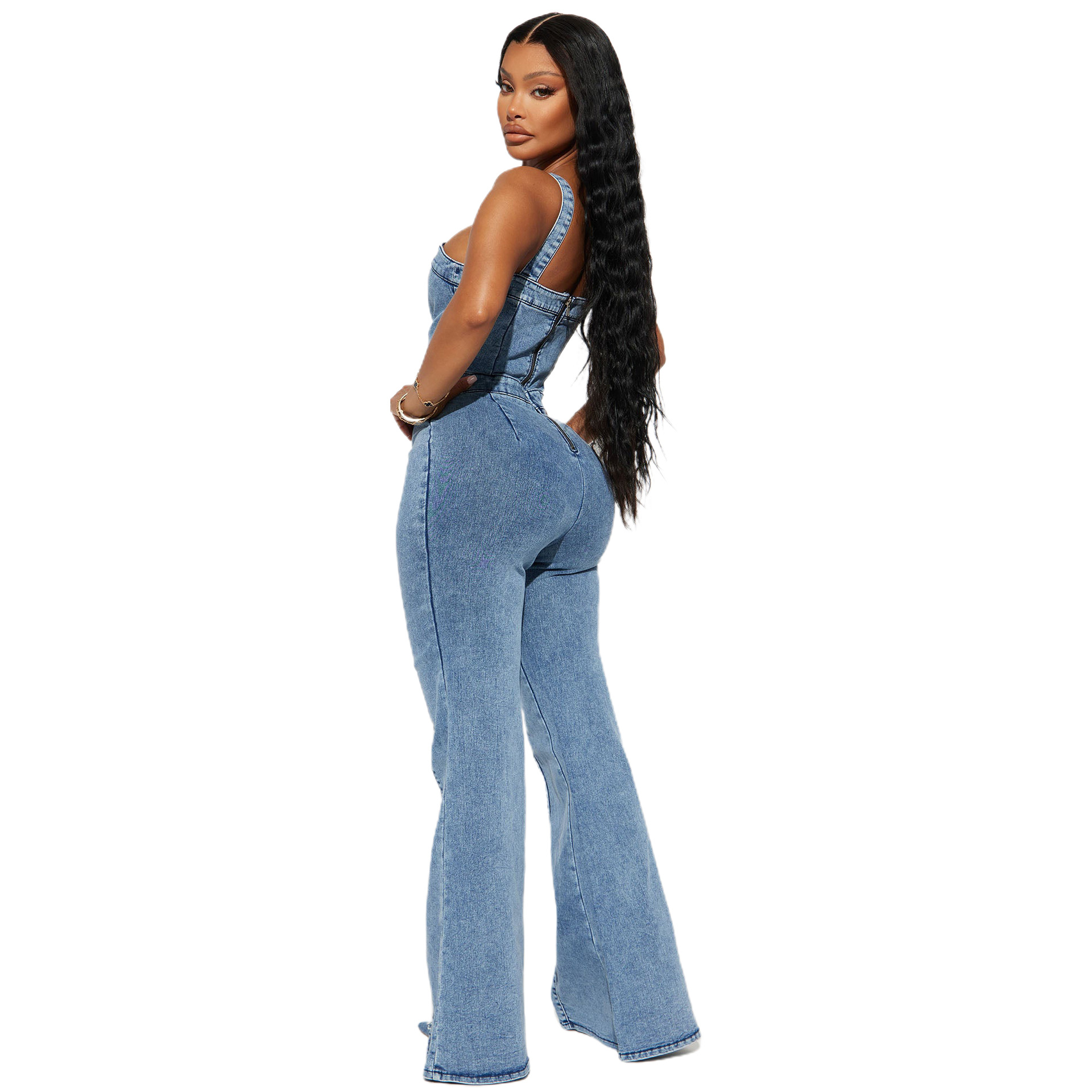 Solid Color Cotton Jumpsuit Teddy