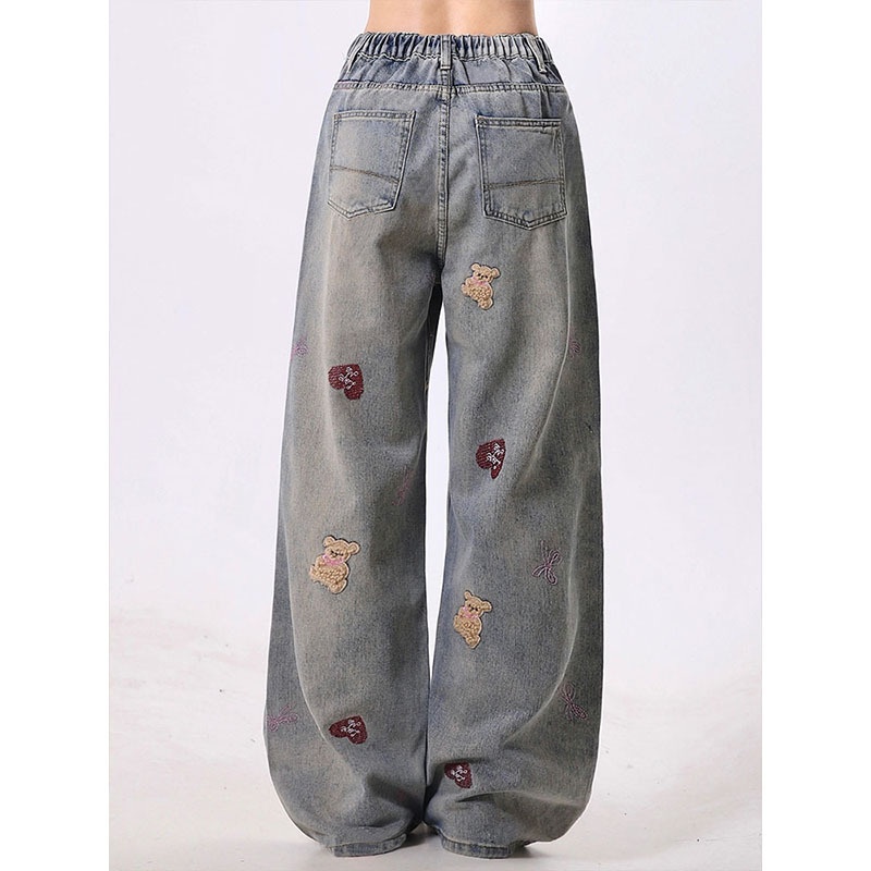 Casual Style Basic Length Jeans For Women Featuring Denim Cotton