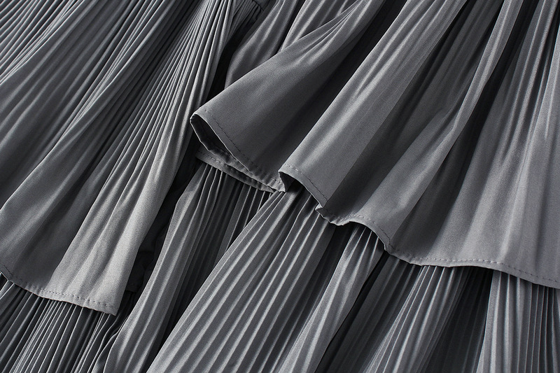 New-style Asymmetric Pleated Cake Skirt