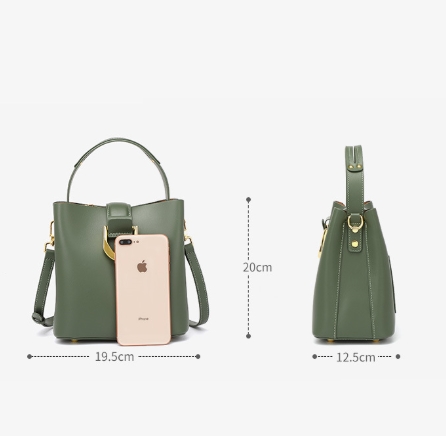 Medium Bucket Bag In Vintage European And American Style