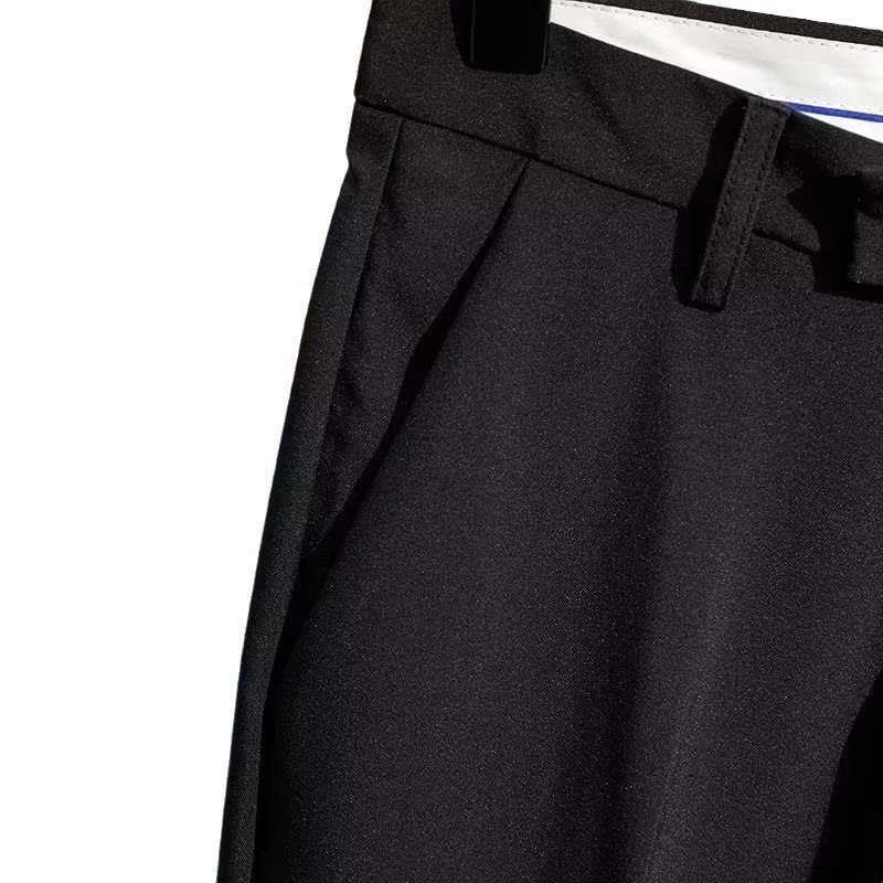 Men's Casual Polyester Blend Regular Fit Dress Pants For Spring