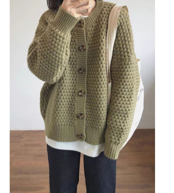 Knit Cardigan With Long Sleeves