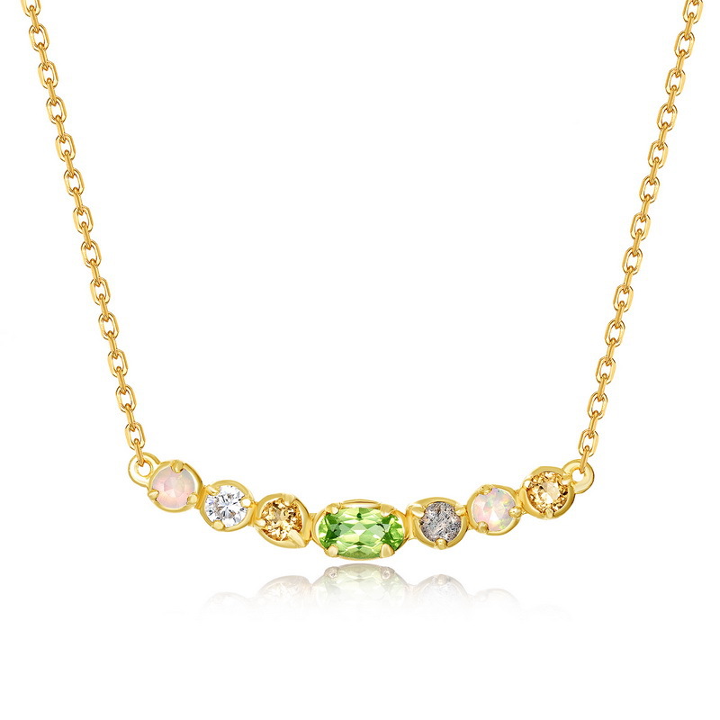 Jewelry Natural Colorful Gemstone Peridot Necklace