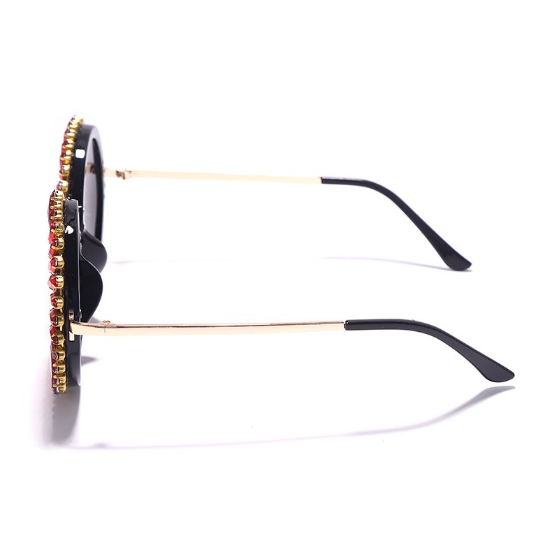 Round Frame Sunglasses Black Obsidian