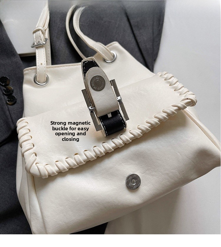 Women PU Leather Bucket Shoulder Bag