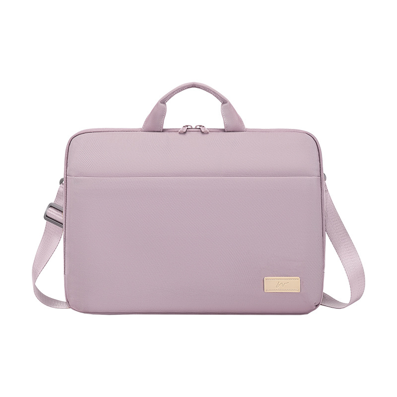 Unisex Solid Color Waterproof Nylon Briefcase