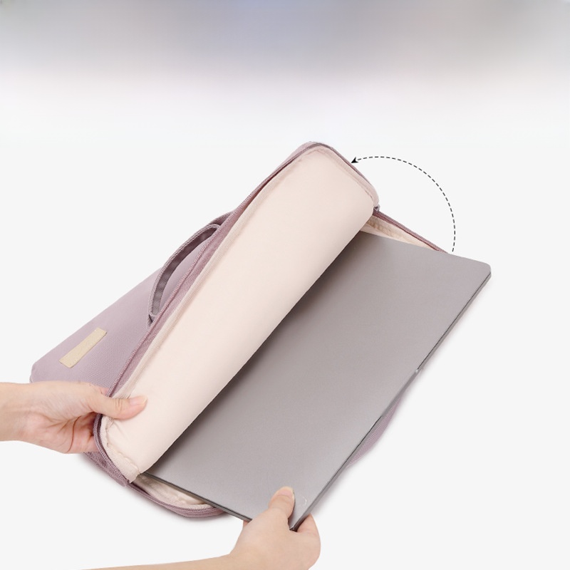 Unisex Solid Color Waterproof Nylon Briefcase