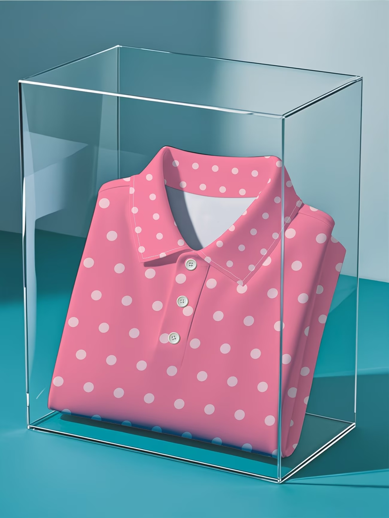3D Print Casual Short Sleeve Elastane Polo Shirt