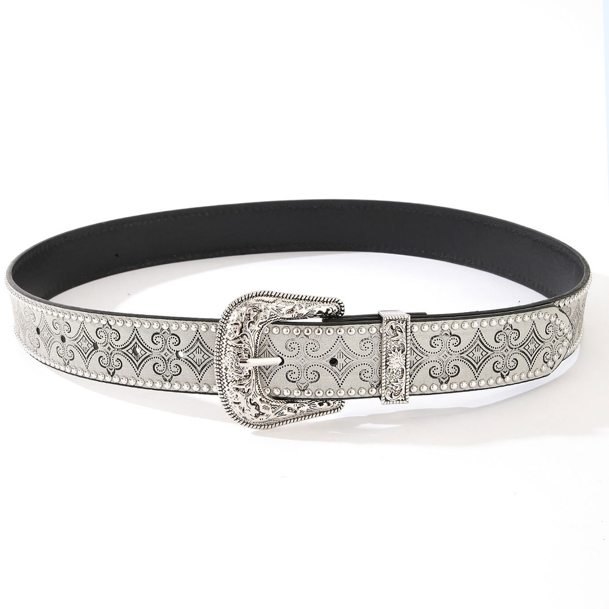 Pu Leather Women's Leather Belt With Wiped Color Surface
