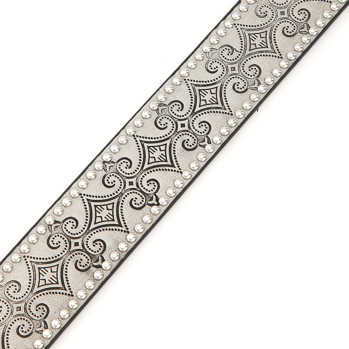 Pu Leather Women's Leather Belt With Wiped Color Surface