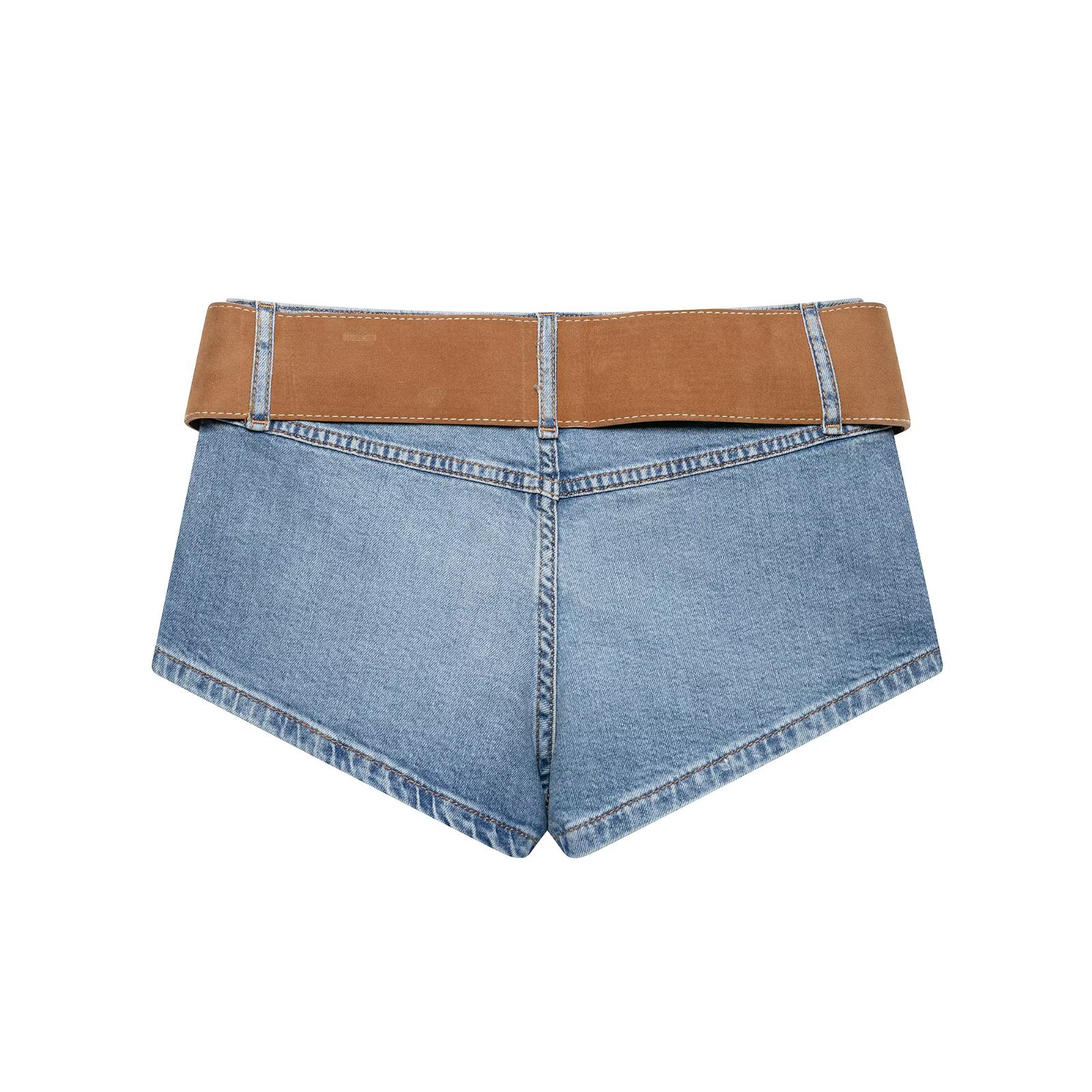 Casual High Waist Women's Shorts In Cotton