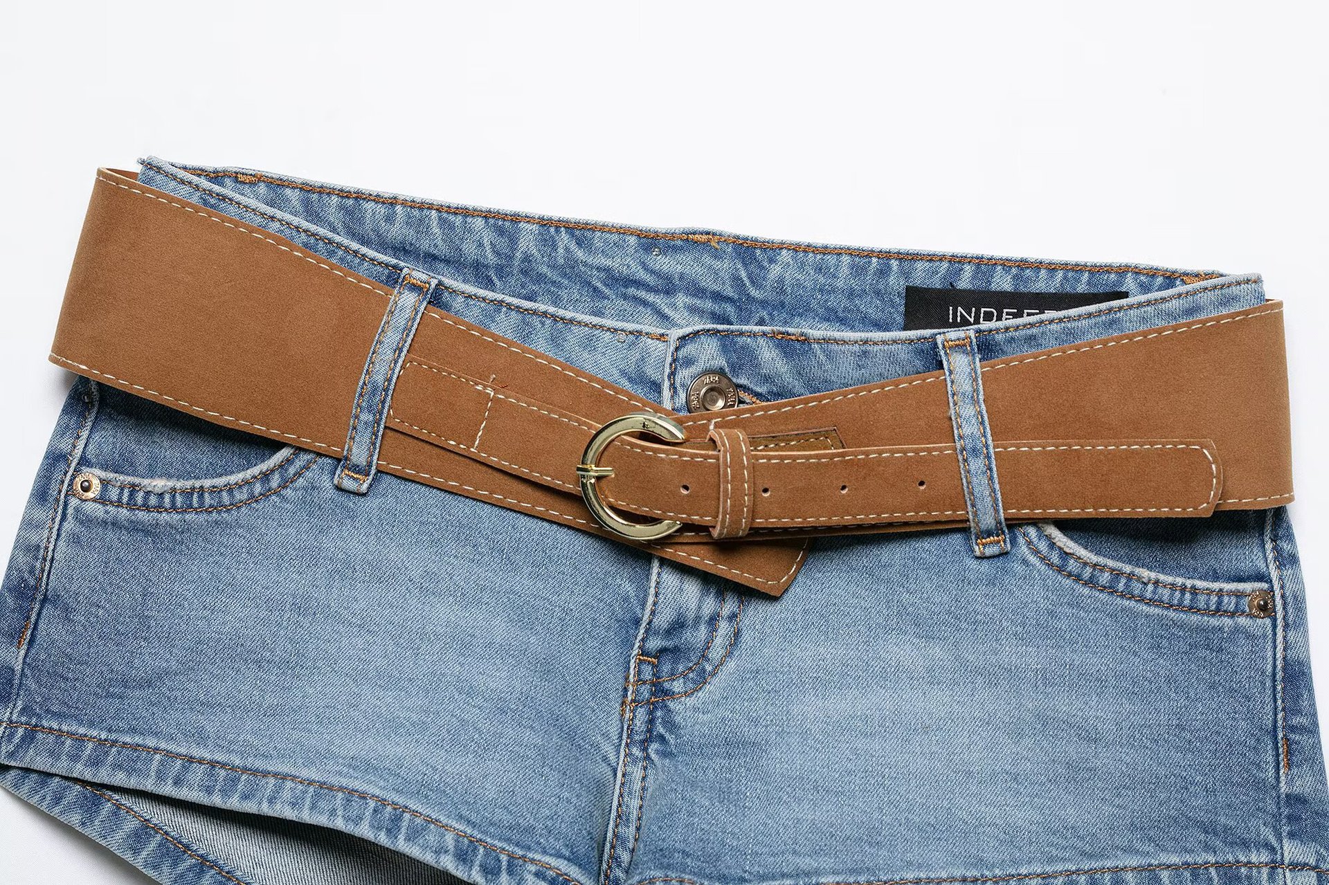 Casual High Waist Women's Shorts In Cotton