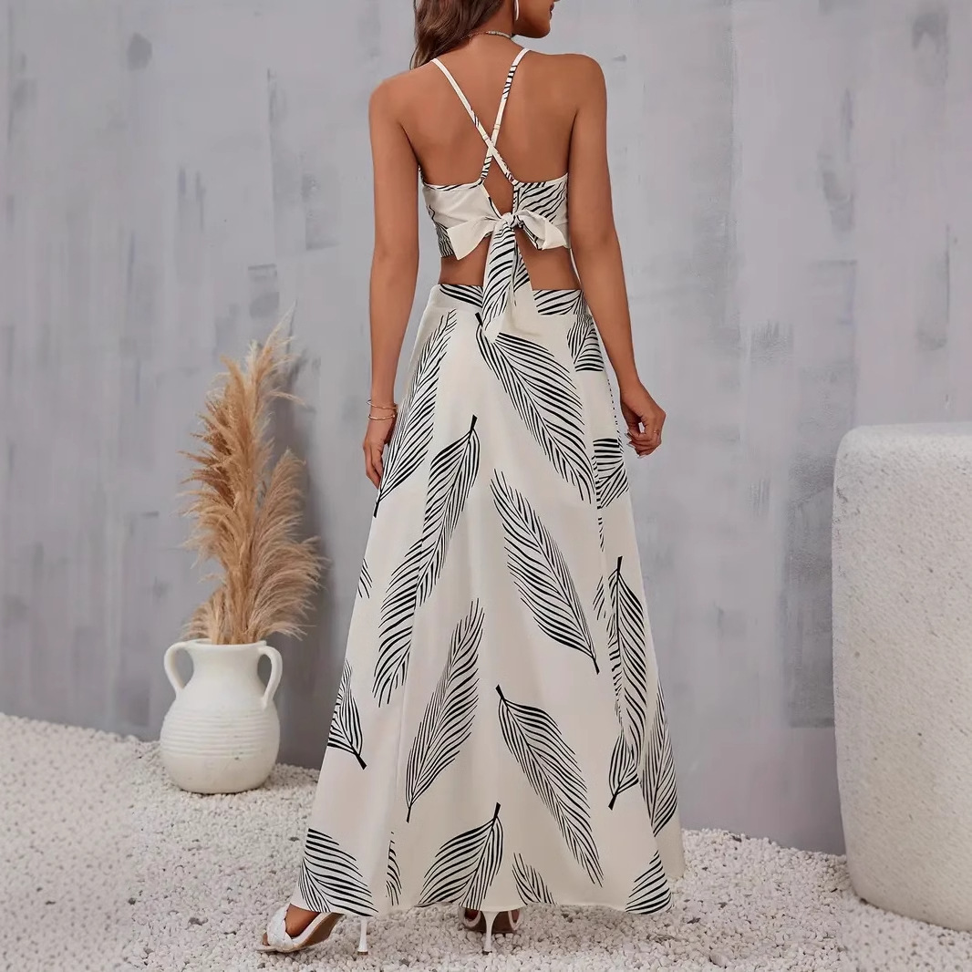 Vacation Plant Skirt Co-ord Set