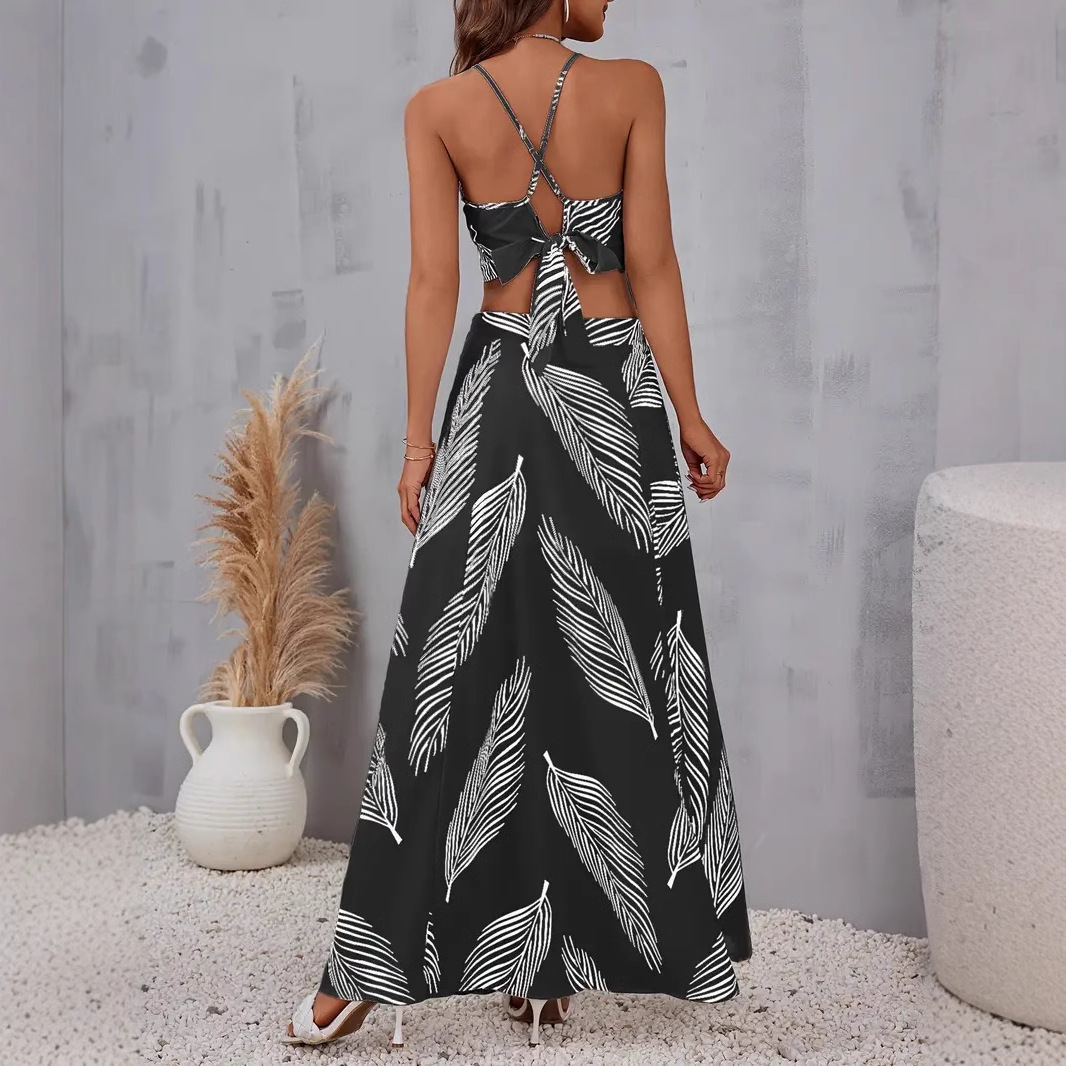 Vacation Plant Skirt Co-ord Set