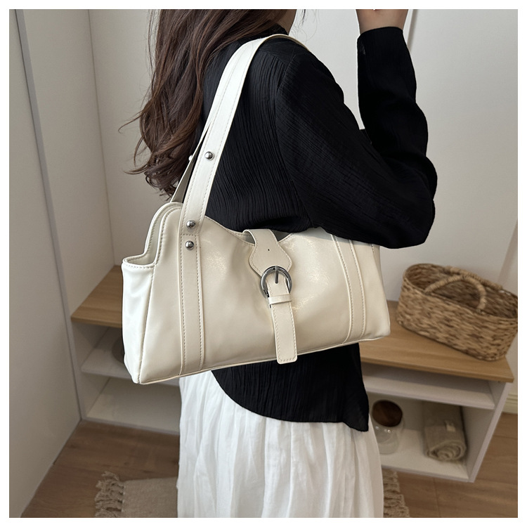 Square PU Leather Underarm Bag