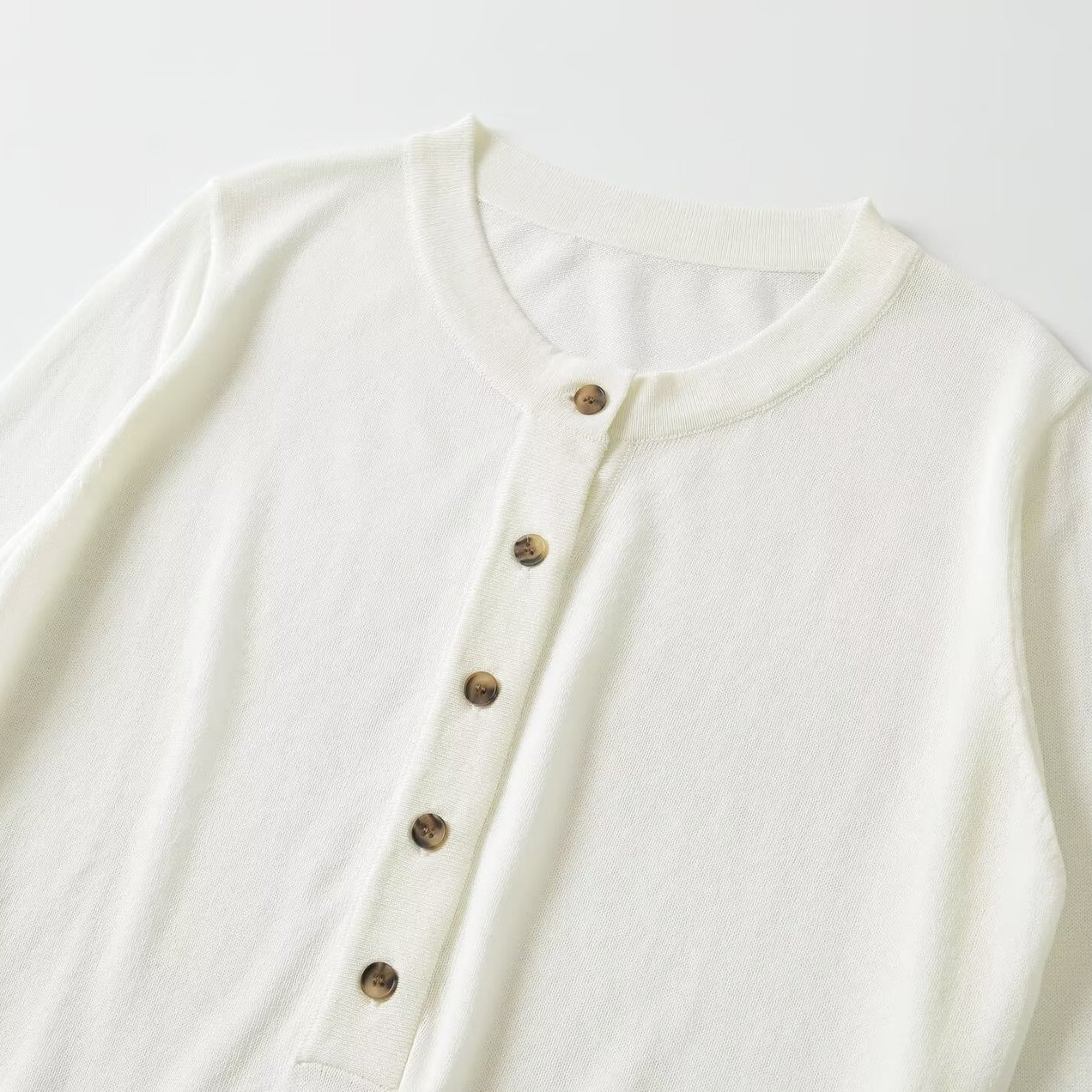 Solid Color Casual Long Sleeve Knitwear Top