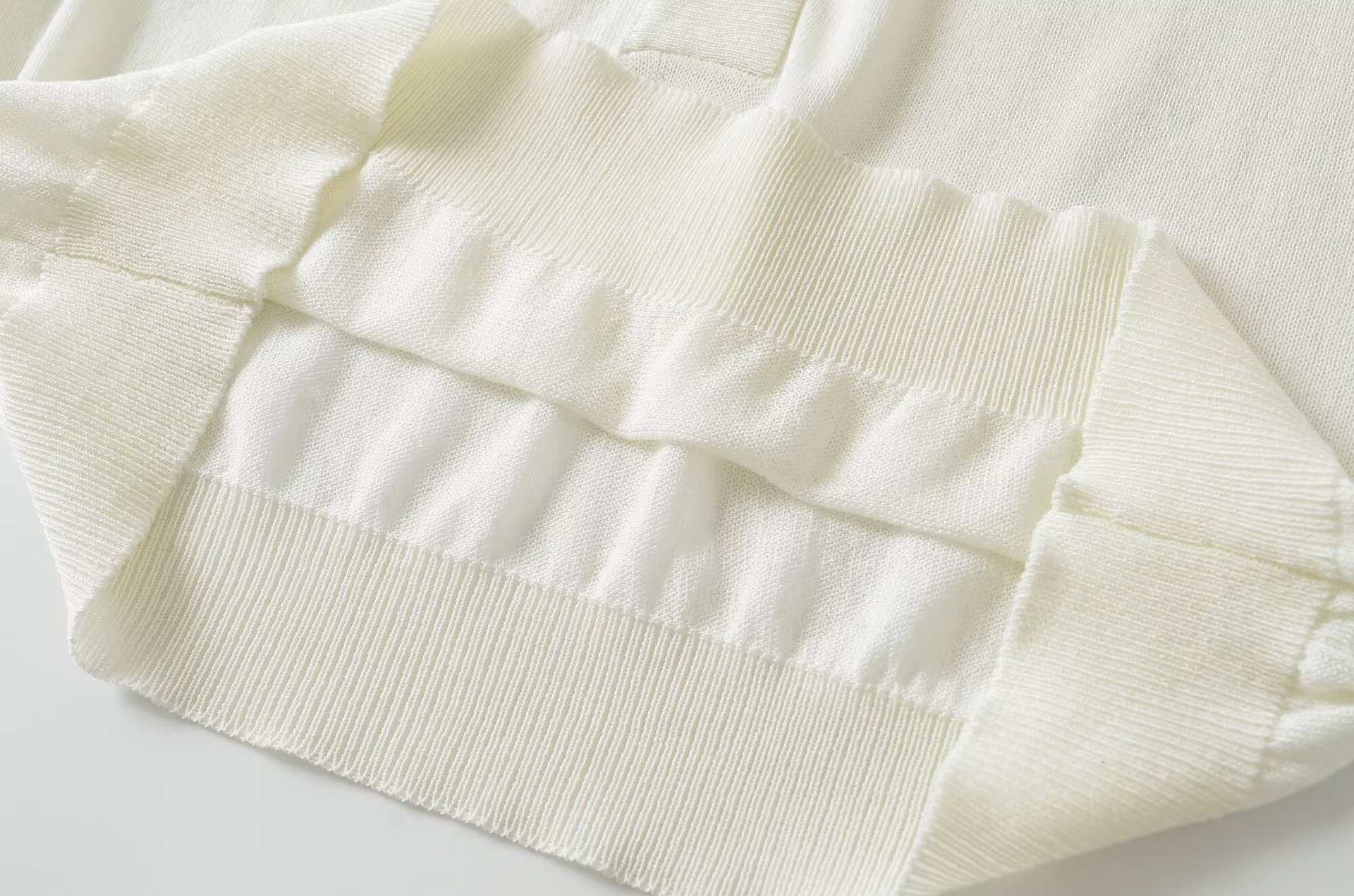 Solid Color Casual Long Sleeve Knitwear Top