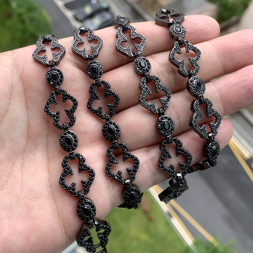 Men's Hip-Hop Cross Necklace Featuring Copper Chain
