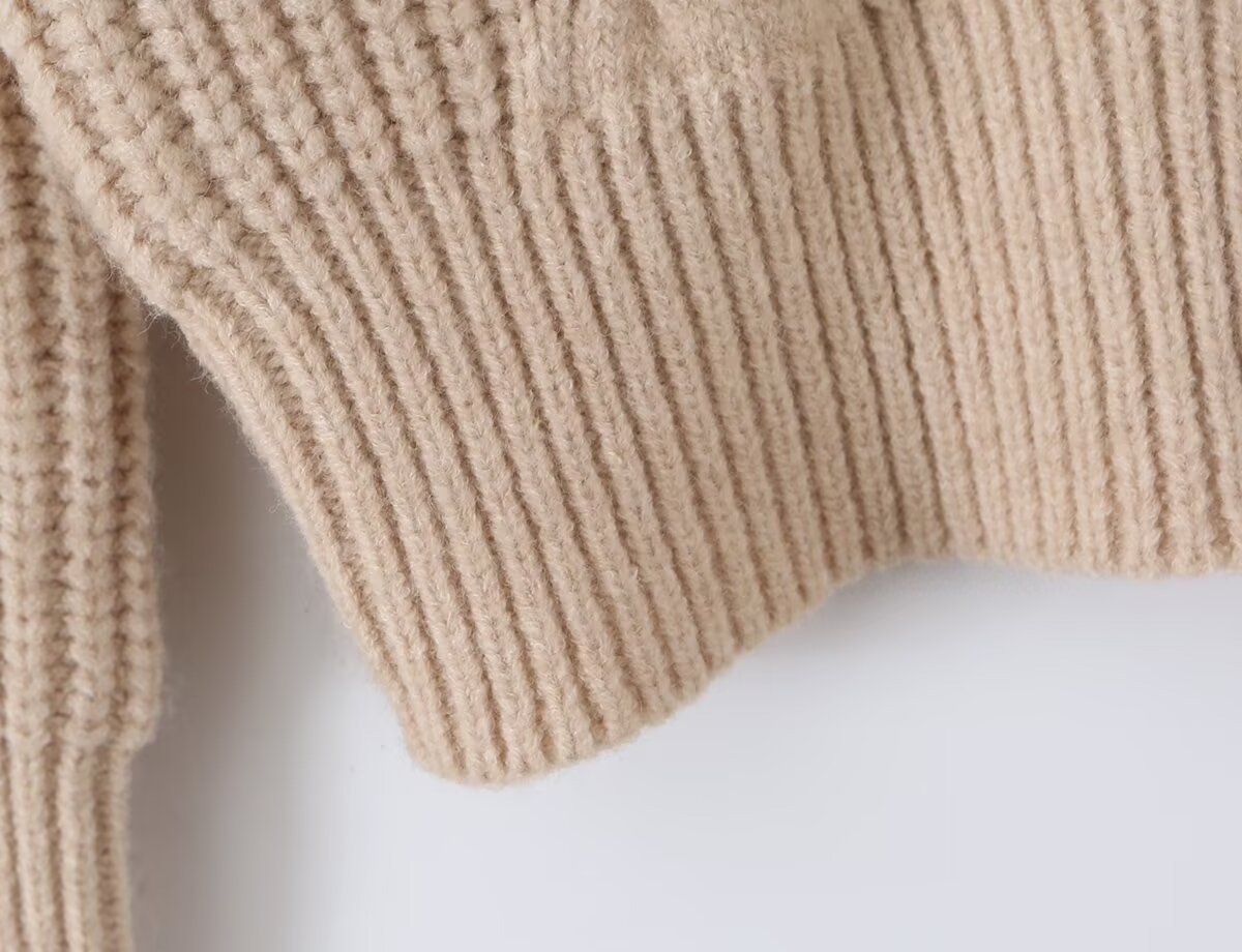 Solid Color Long Sleeve Streetwear Sweater In Polyester Fabric