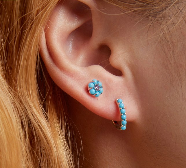Ethnic Style 925 Sterling Silver Stud Earrings