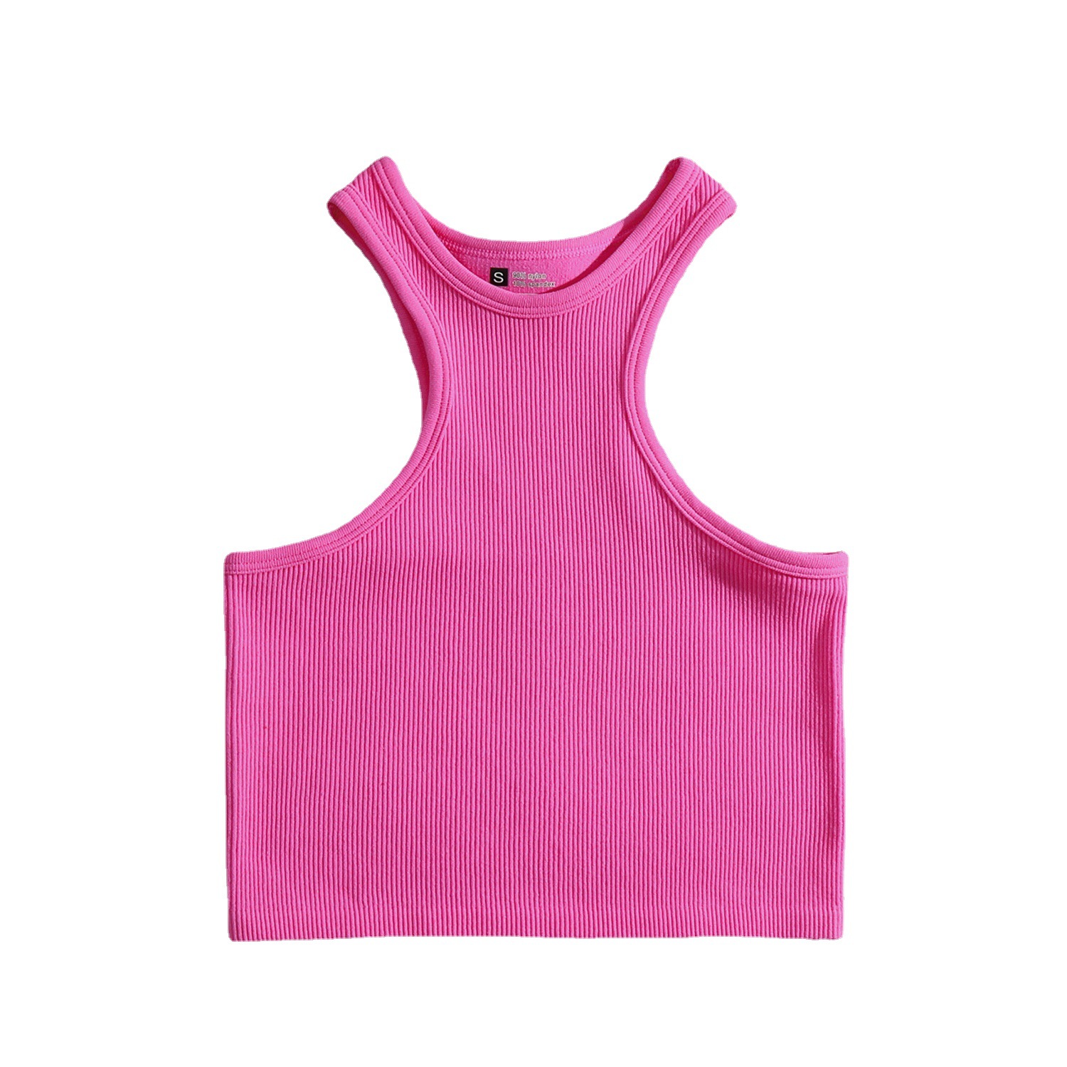 Simple Style Stripe Round Neck Vest Bra