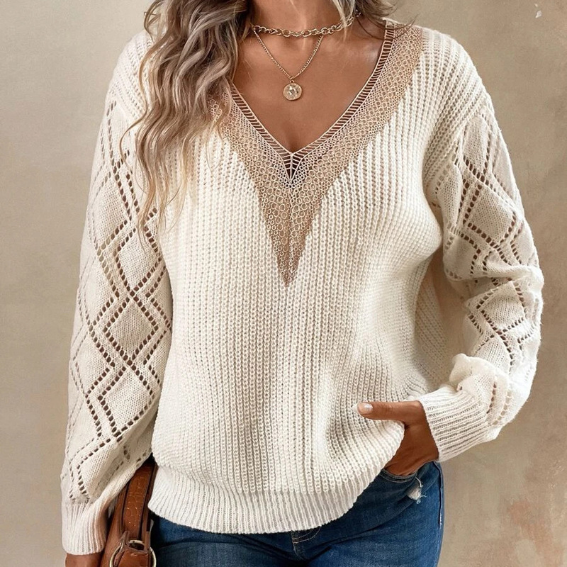 Women's Long Sleeve Acrylic Sweater