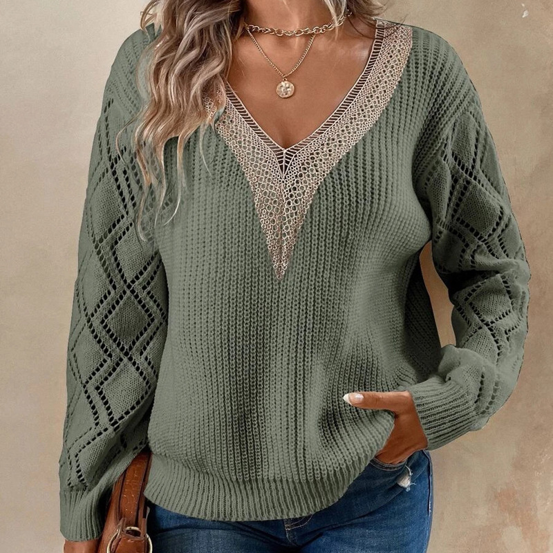 Women's Long Sleeve Acrylic Sweater