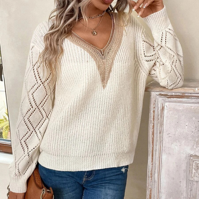 Women's Long Sleeve Acrylic Sweater
