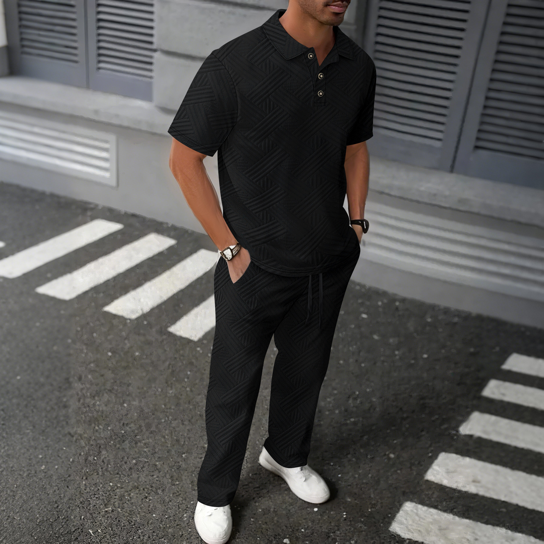 Casual Sports Set With Short Sleeve