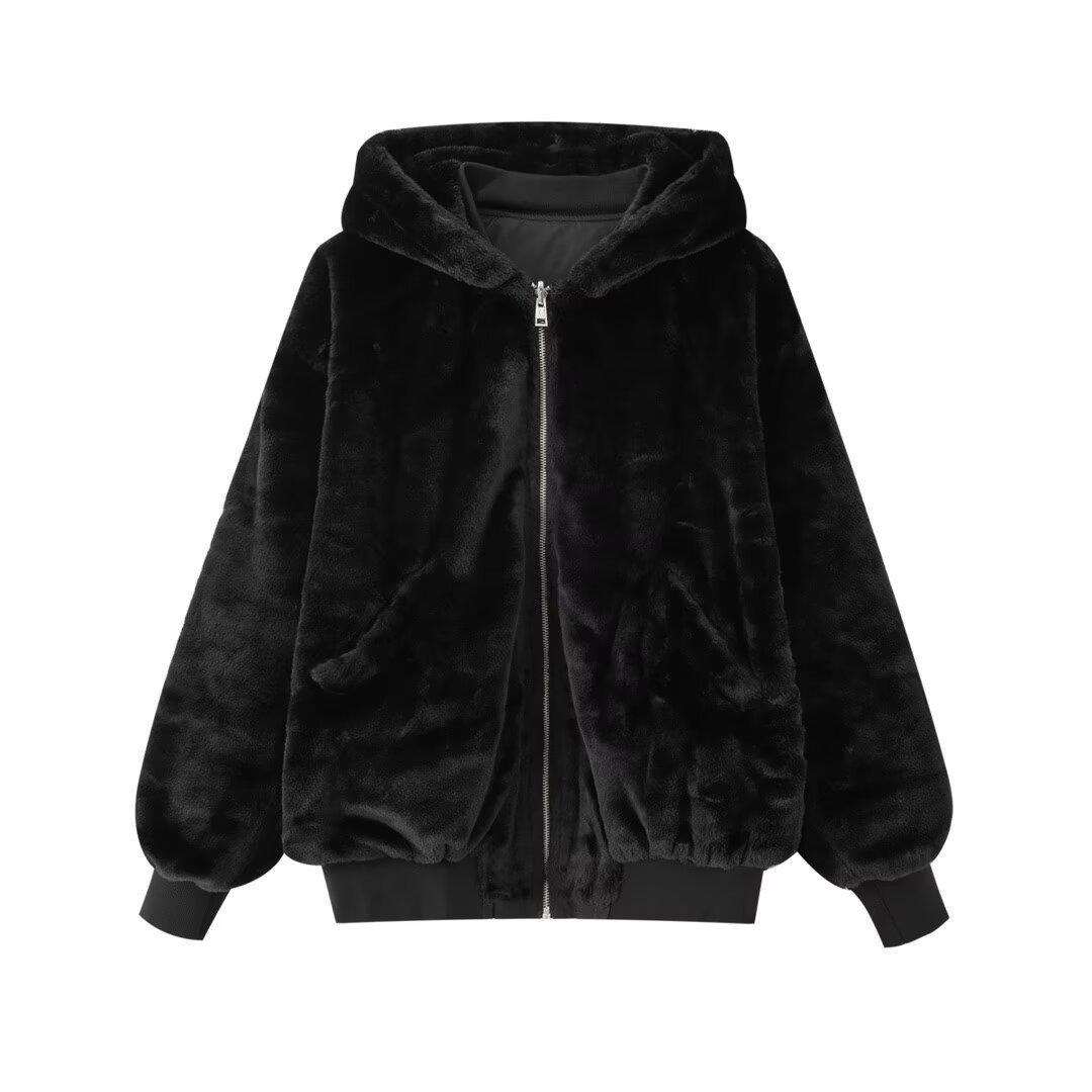 Women's Casual Coat With Zipper Placket