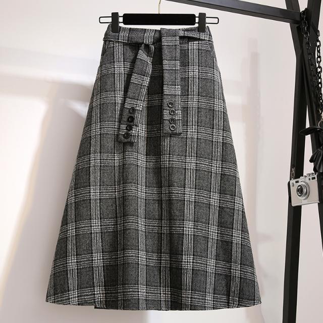 Woolen Skirt In Khaki