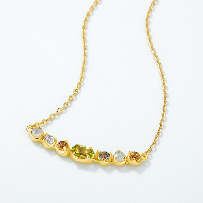 Jewelry Natural Colorful Gemstone Peridot Necklace