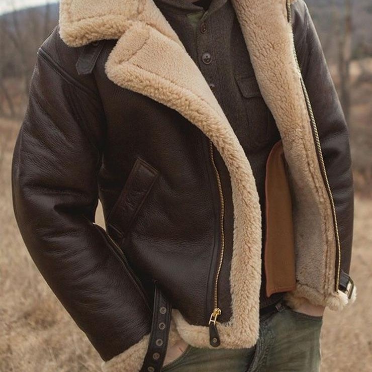Men's Thickened Faux Leather Jacket