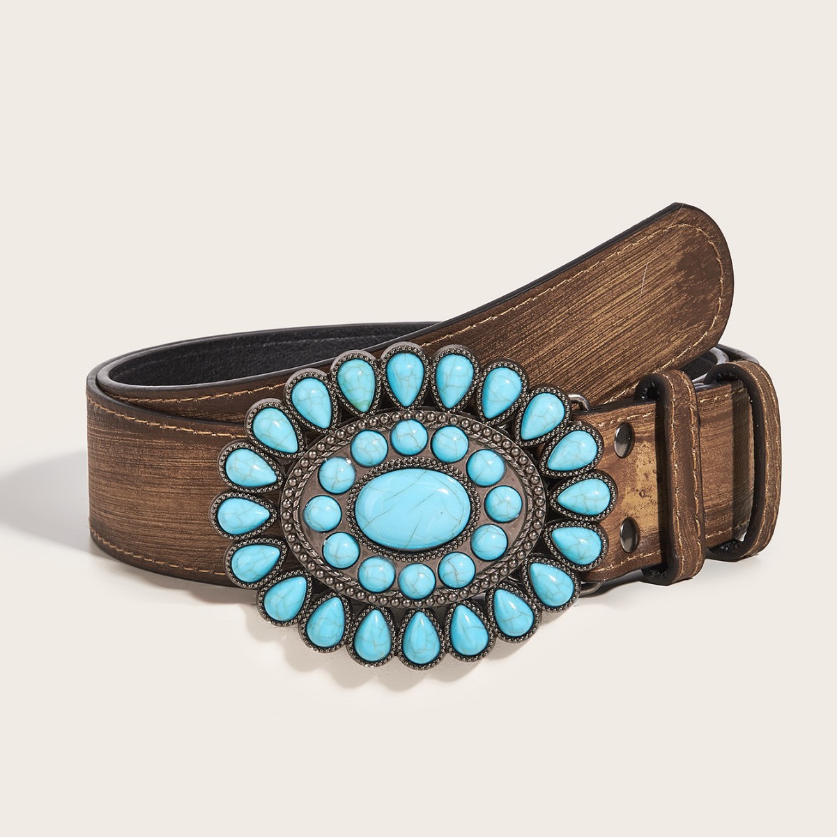 Retro Rose Pattern Belt