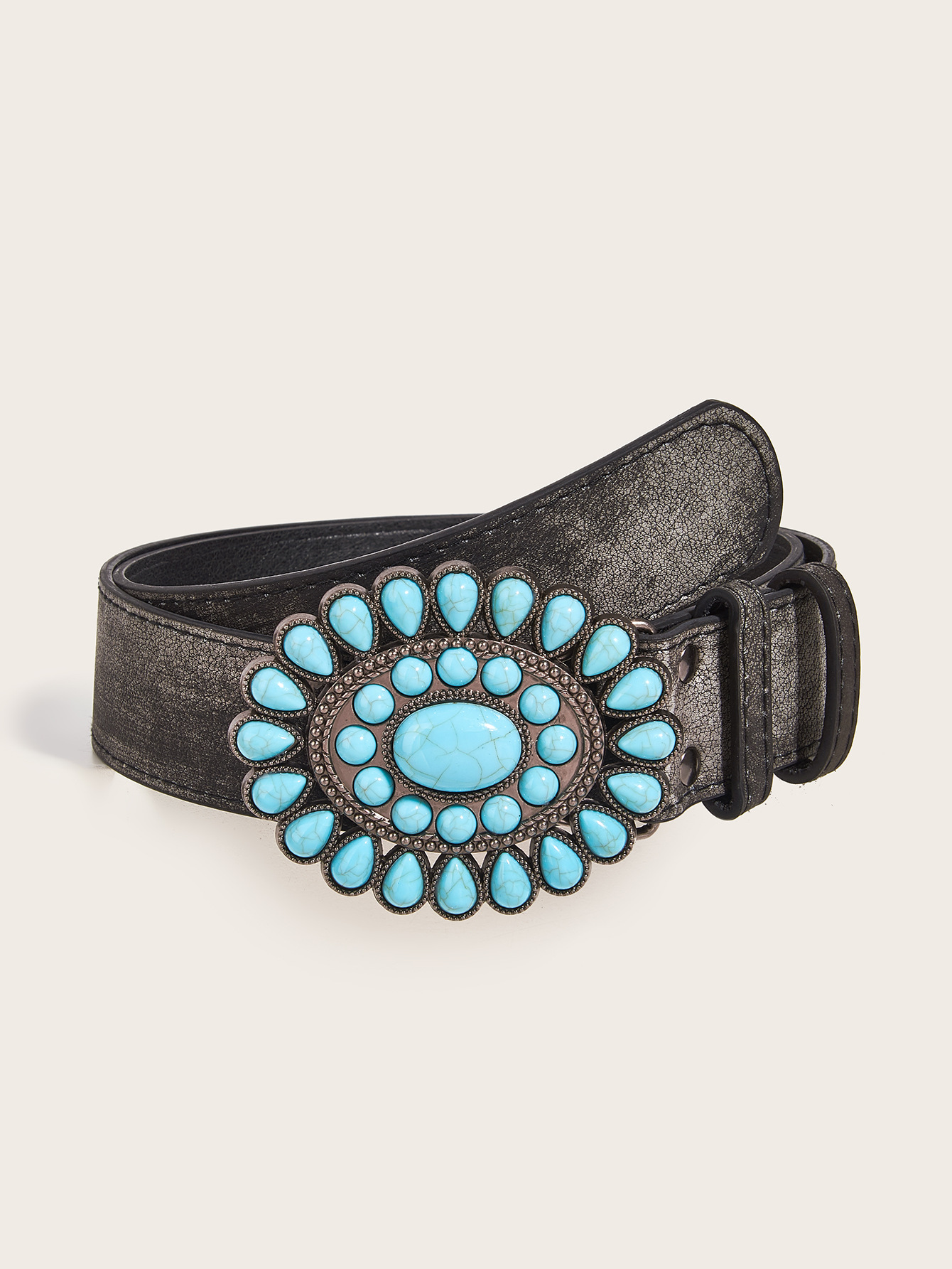 Retro Rose Pattern Belt