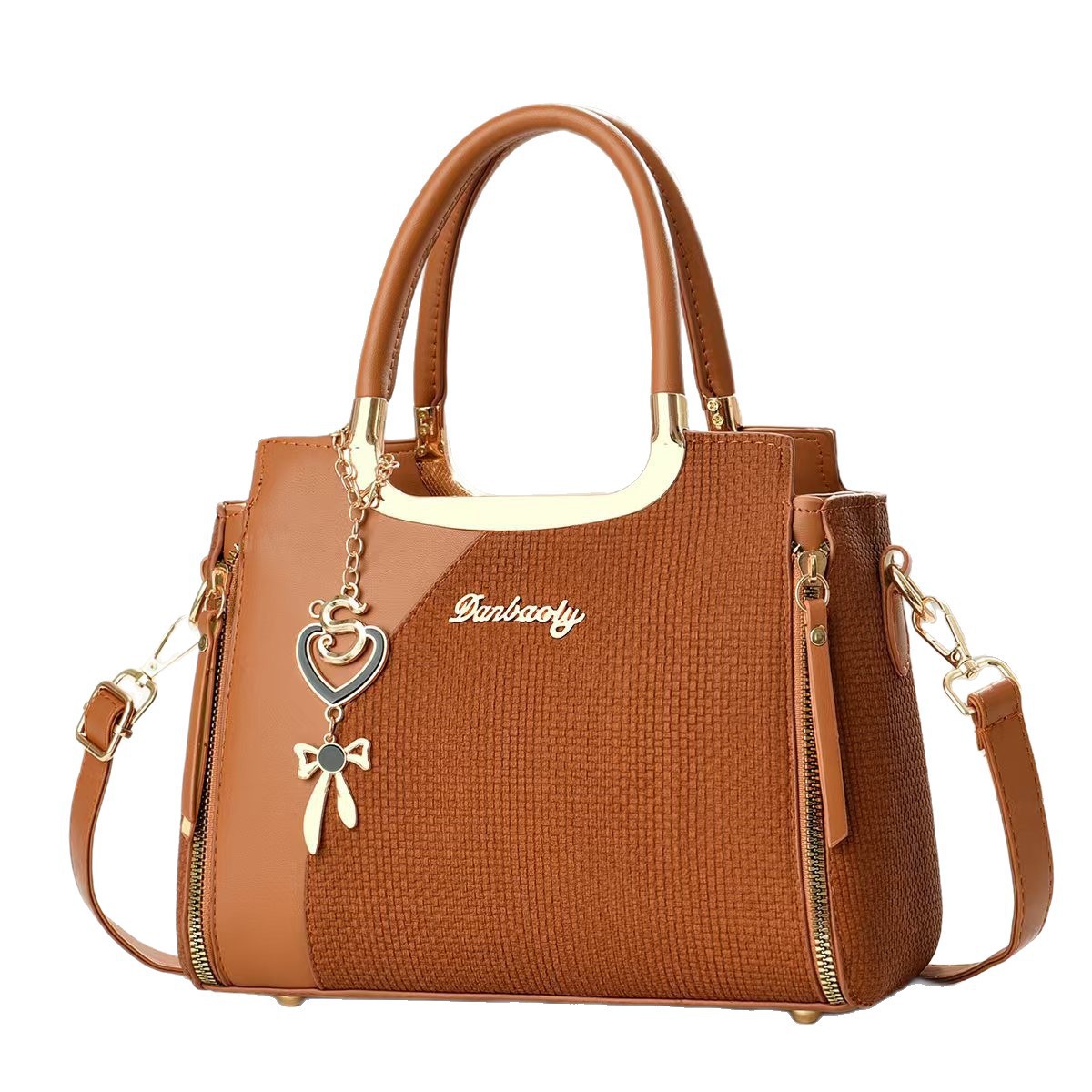 Splicing Square Polyester Handbag For Women