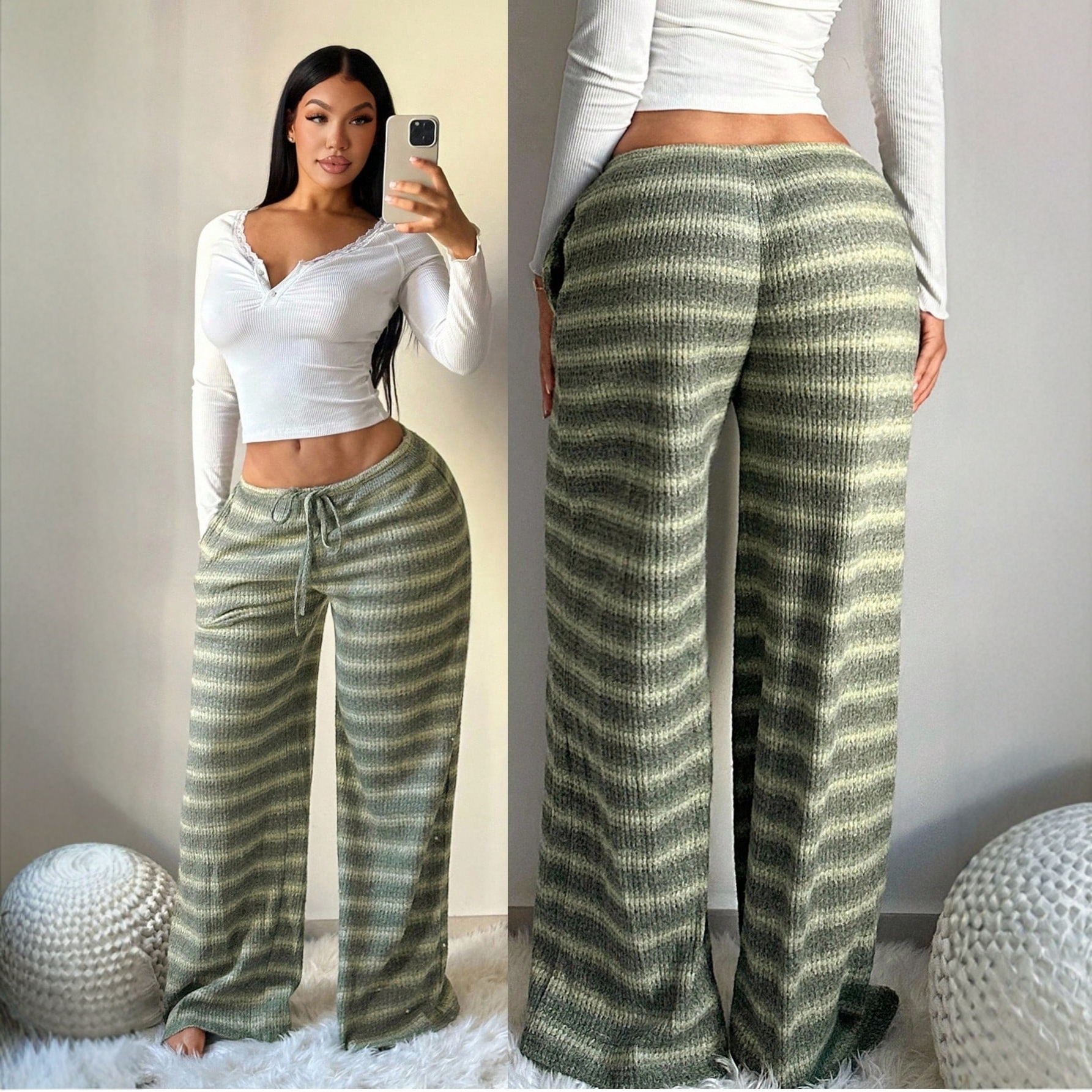 Mid Waist Waist Line Casual Pants Pants Type Casual Full Length Casual Pants With Printing On Polyester Fabric