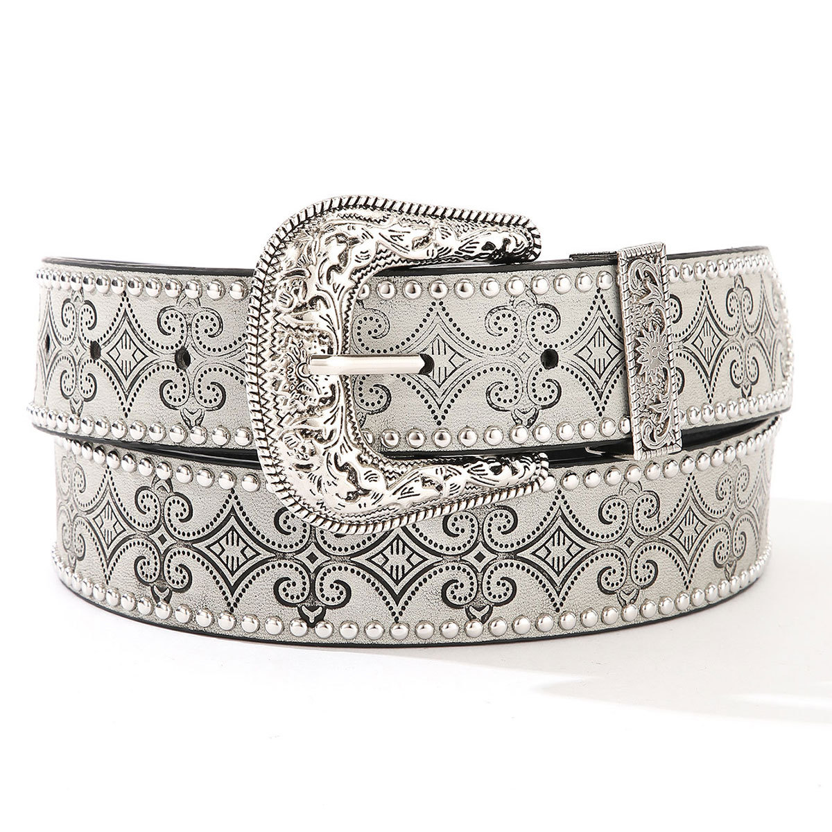 Pu Leather Women's Leather Belt With Wiped Color Surface