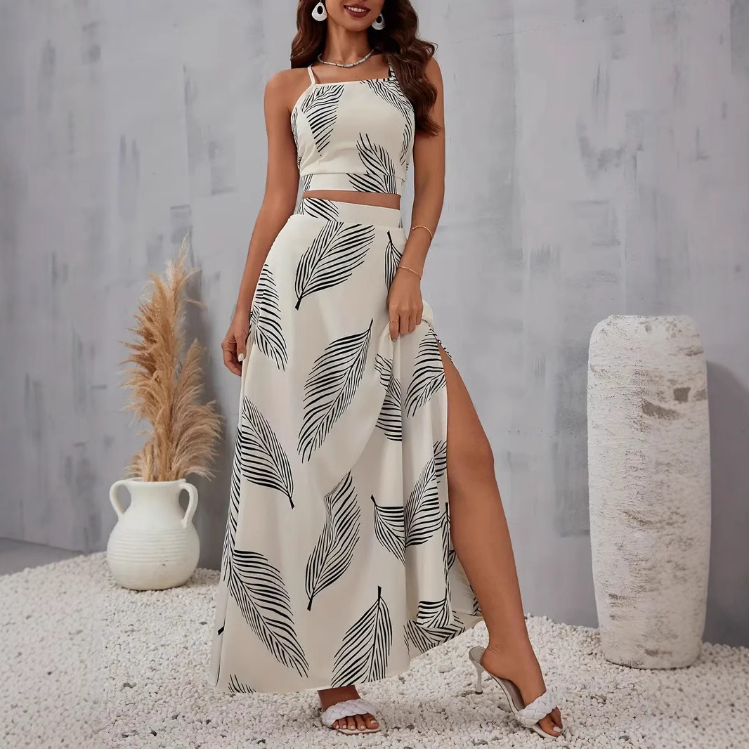 Vacation Plant Skirt Co-ord Set