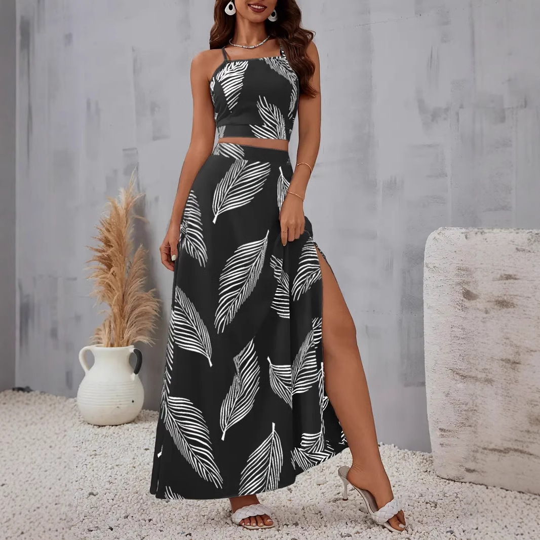 Vacation Plant Skirt Co-ord Set