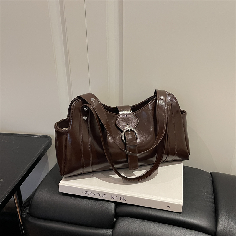 Square PU Leather Underarm Bag
