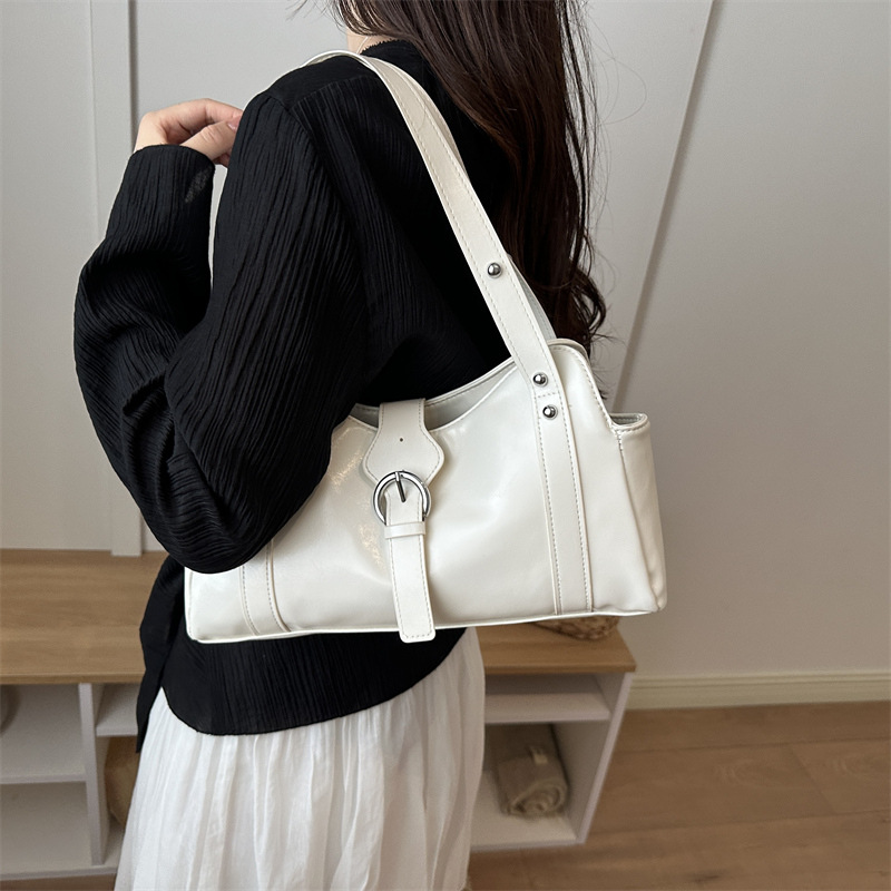 Square PU Leather Underarm Bag